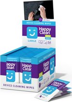 Happy Clean - Singlepack reinigingsdoekjes - 100 stuks - schoonmaakdoekjes vochtig voor o.a. bureau/werkplek/kantoor - 100 allesreiniger doekjes per verpakking