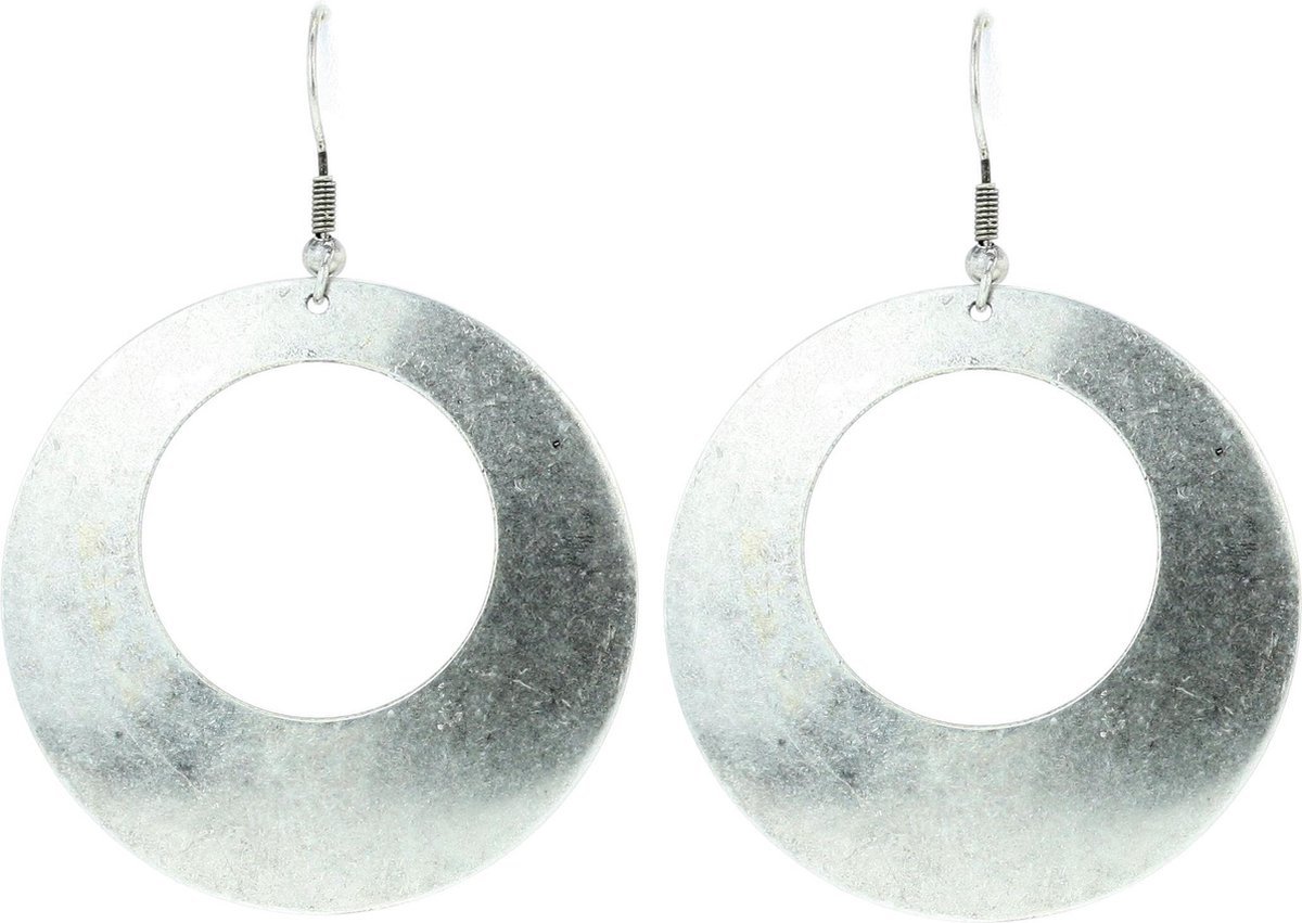 Behave - Oorhangers dames - Mat zilverkleur - Statement - Boho chic