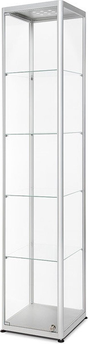 Syna Glazen Vitrinekast LED Verlicht 40 X 40 X 200 cm Syna Glazen Vitrinekast LED Verlicht 40 X 40 X 200 cm