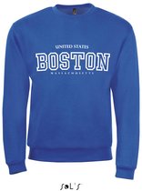 Sweatshirt 2-200 Boston-Massachusetss - Blauw, 3xL