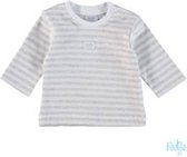 Shirt streep grijs met wit mt 68