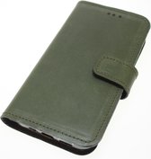Made-NL Étui rigide en cuir véritable vert pour iPhone 15