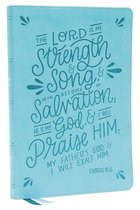 Nkjv, Thinline Bible, Verse Art Cover Collection, Leathersoft, Teal, Red Letter, Thumb Indexed, Comfort Print: Holy Bible, New King James Version