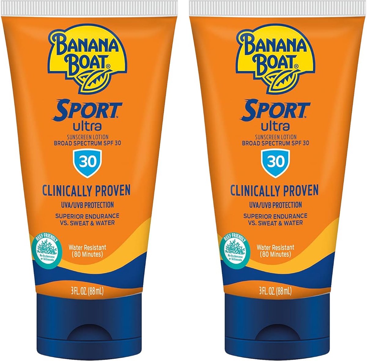 Goedkoopste Banana Boat Sport Ultra SPF 30 zonnebrandcrème voor gezicht met Niacinamide, vitamine C en B3 | Reisformaat | Dagelijkse gezichtszonnebrandcrème | Lotion 2x88ml