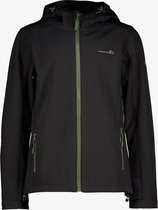 Mountain Peak kinder softshell jas zwart - Maat 128 - Met capuchon - Ritssluiting