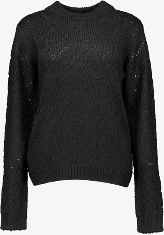TwoDay gebreide dames trui zwart - Maat L - 100% Acryl - Extra zacht