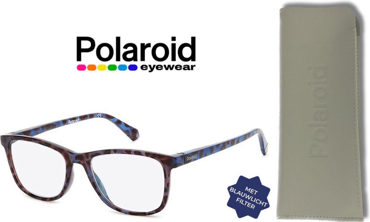 Leesbril Polaroid PLD0033 Met Blauw Licht Filter-Azuur Havanna-+2.50