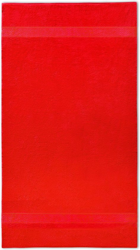 Handdoek rood 50x100cm