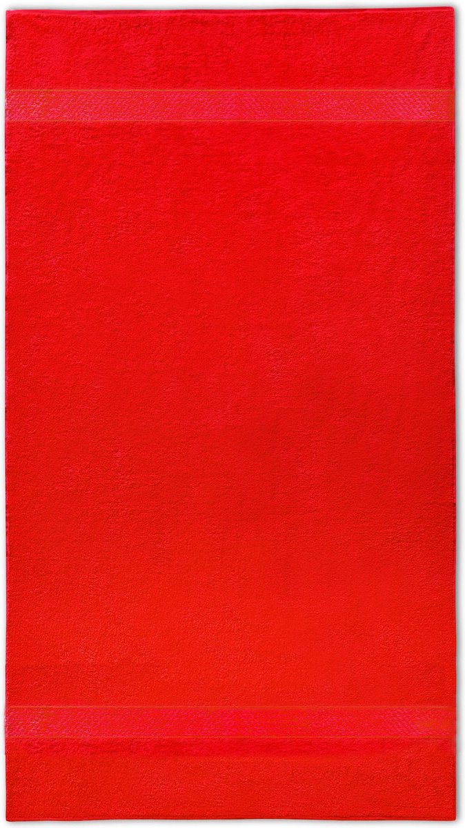 Handdoek rood 50x100cm (LET OP: bestellen per stuk)