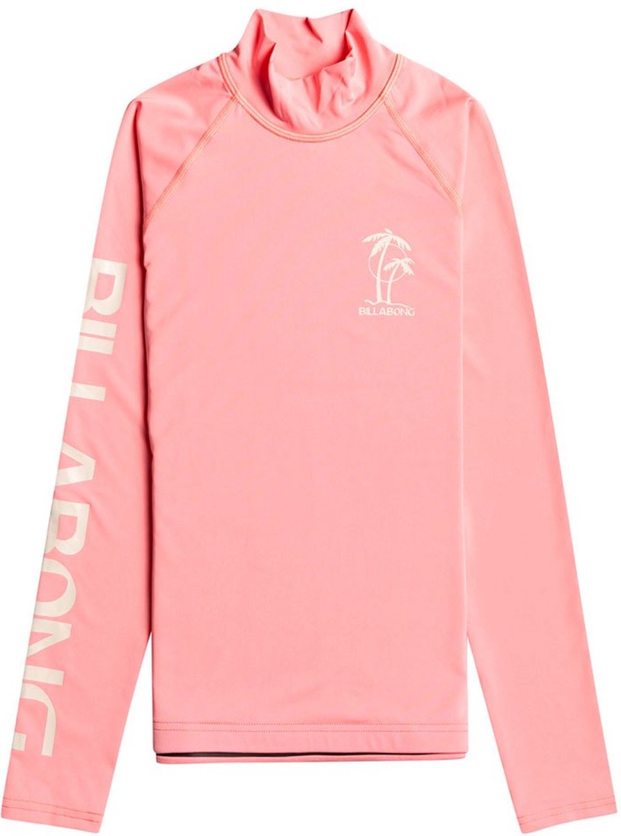 Billabong Logo T-shirt Met Lange Mouwen En Hoge Hals S Vrouw Roze