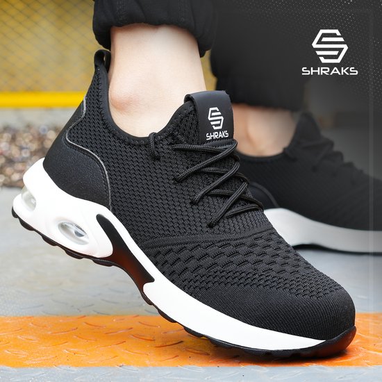 Shraks Safety Shoes - Chaussures de travail pour femmes et hommes - Steel Toe - Sneaker - Design respirant et léger - Taille 43