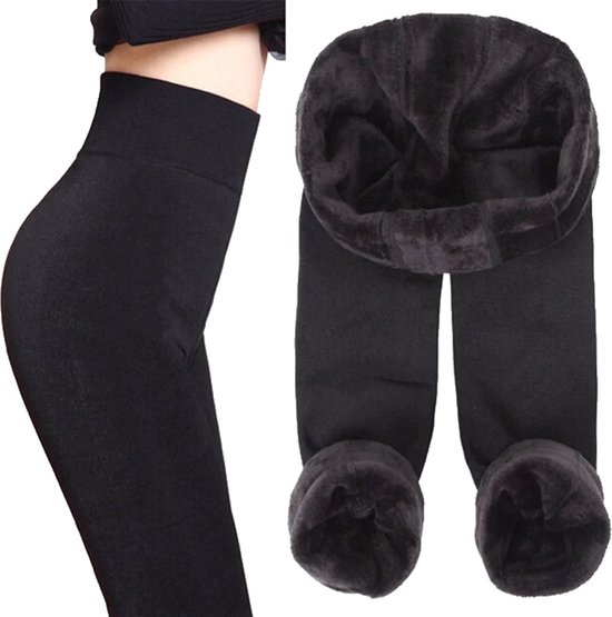 Heat Essentials - Thermo Legging Dames - Fleece Panty - 2 Stuks - Zwart -  S/M - Thermo