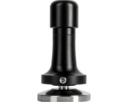 World Coffee Gear - Espresso Tamper - Instelbare drukkracht - Koffie - 58mm doorsnede - LET OP voor poartafilter 58mm (meet ajb op) - Barista essential - Zwart aluminium en vlakke RVS bodem