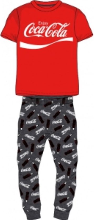 Coca-Cola Pyjama - Heren - 2-delig Shirt + Pyjamabroek - Maat M