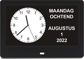 Horloge de démence Willowsinternational - Horloge calendrier - Horloge pour personnes âgées et Alzheimer - Avec télécommande
