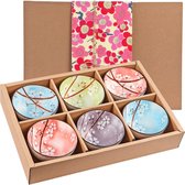 6 Porseleinen Ontbijtkommen Japanse Keramische Kommen voor Ceremonie Soep Dessert Rijst (Sakura)