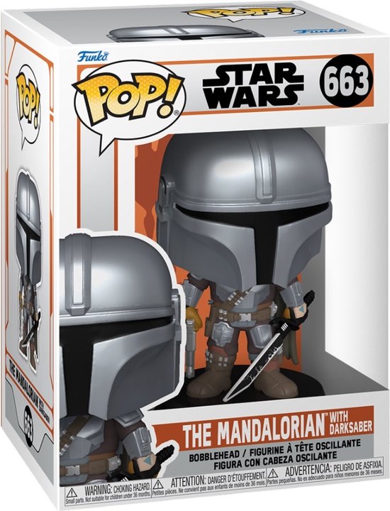 Pop Star Wars: The Mandalorian with Darksaber - Funko Pop #663