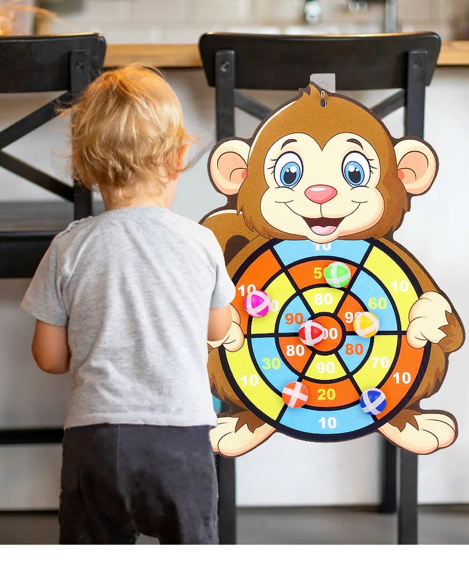 Dartbord voor Kinderen - Klittenband Dart Bord App- Ballen Gooien voor Kinderen - Klittenband Ballen Gooien - Speelgoed voor Peuters & Kleuters - Kinder Darts - Kids Darten - Klittenband Darten-Spelenderwijs Leren voor Peuters & Kleuters-Kerst cadeau
