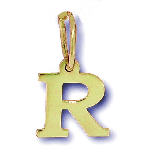 Foto: Goud hanger letter r 14 karaats