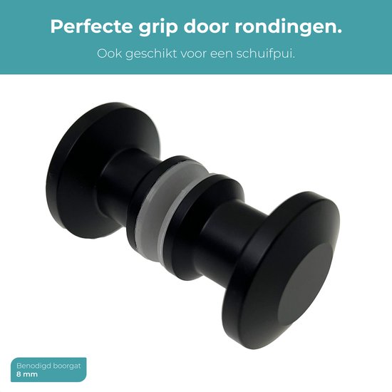 Foto: Kierr elegant zwart douchedeur knop deurknopgarnituur douchedeur handvat glazendeur knoptype elegant zwart gemaakt van rvs schuifpui knop