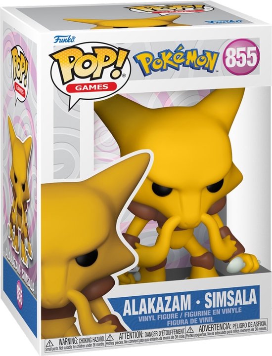 Pop Games: Pokémon Alakazam - Funko Pop #855