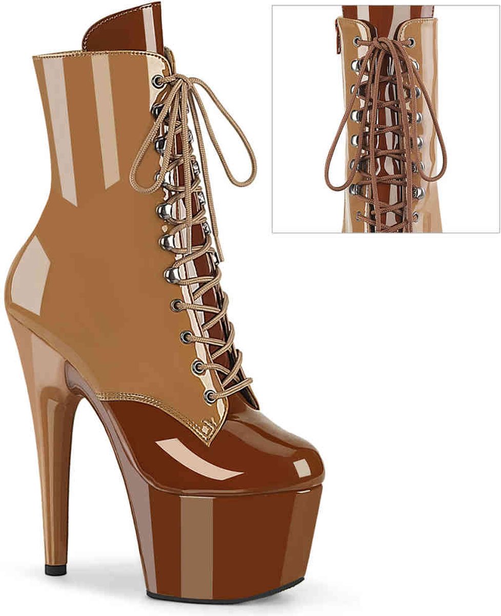 Pleaser ADORE-1020DC Plateau Laarzen Paaldans schoenen 41 Shoes Bruin