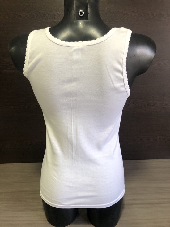 HL Tricot-Hemden brede bretel wit--wit-Maat 44