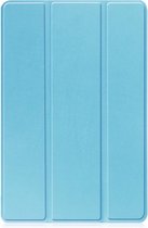 Hoes Geschikt voor Lenovo Tab M10 (3rd gen) Hoes Book Case Hoesje Trifold Cover - Hoesje Geschikt voor Lenovo Tab M10 (3e gen) Hoesje Bookcase - Lichtblauw
