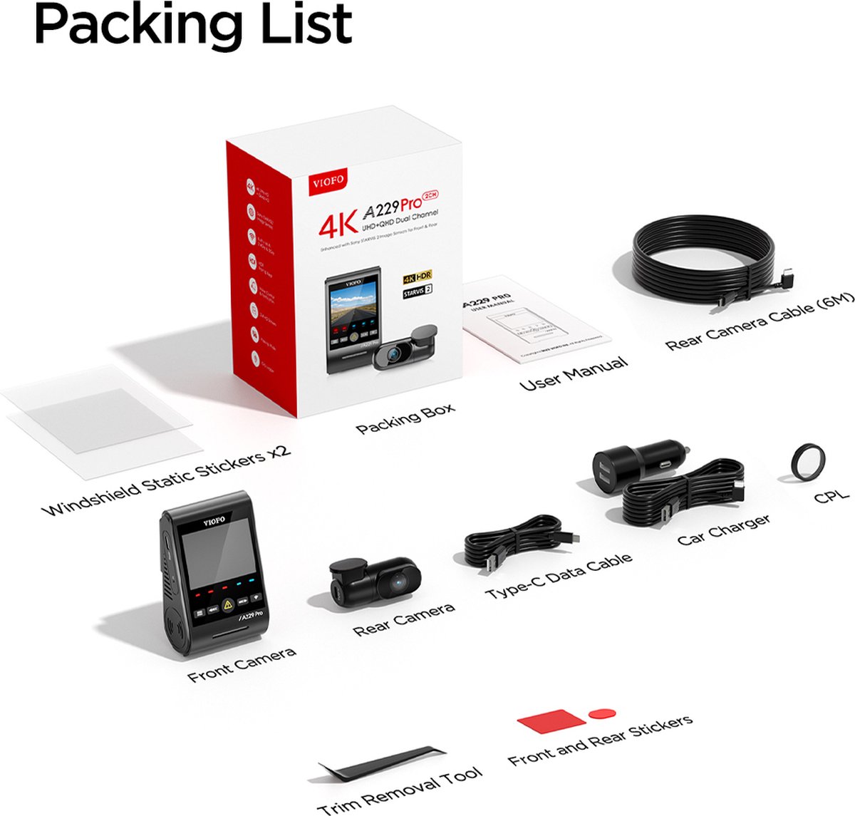 VIOFO A229 Pro 2CH 4K Dual Dashcam met Wi-Fi en GPS thumbnail 6