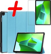 Hoesje Geschikt voor Lenovo Tab M10 (3rd gen) Hoes Case Tablet Hoesje Tri-fold Met Screenprotector - Hoes Geschikt voor Lenovo Tab M10 (3e gen) Hoesje Hard Cover Bookcase Hoes - Lichtblauw