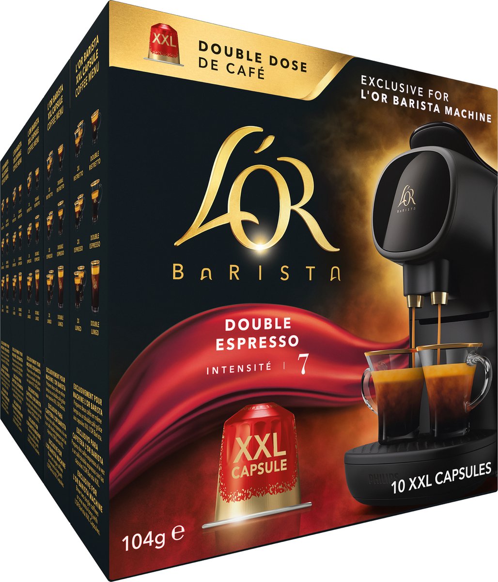 Goedkoopste L'OR Barista XXL Double Espresso Koffiecups - Intensiteit 07/12 - 5 x 10 capsules