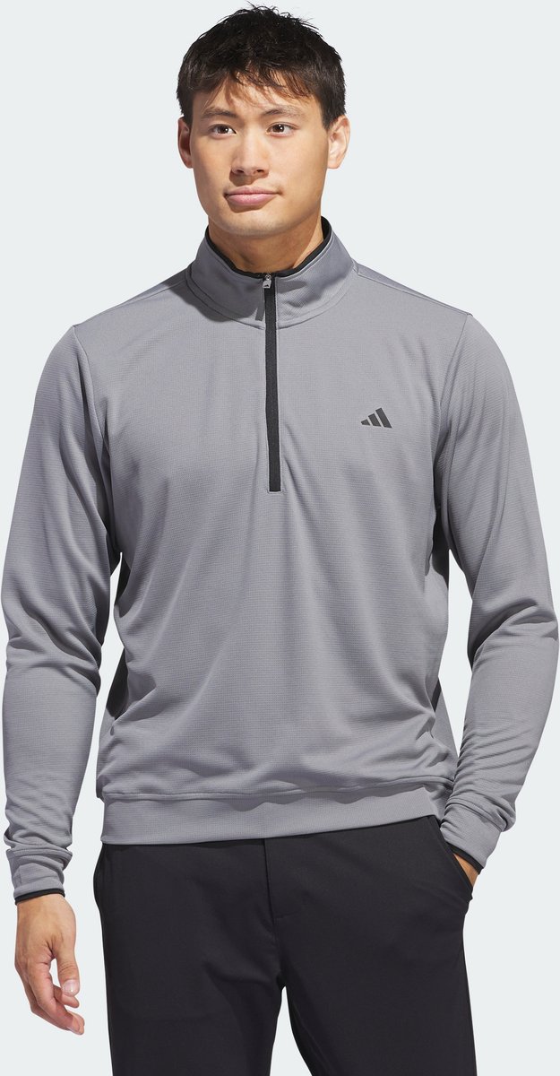 adidas Performance Lichtgewicht Top met Halflange Rits - Heren - Grijs- M van adidas — afbeelding 3