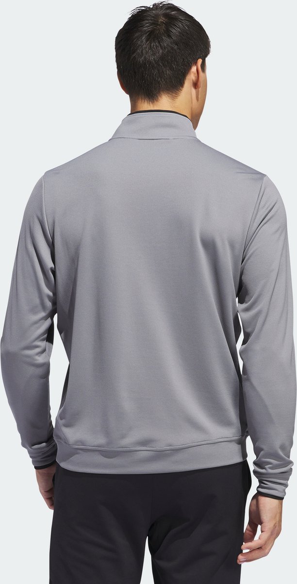 adidas Performance Lichtgewicht Top met Halflange Rits - Heren - Grijs- L van adidas — afbeelding 4