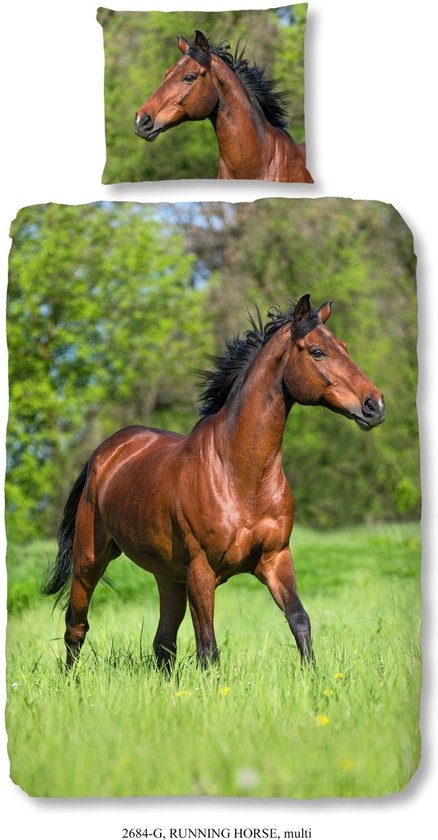 Good Morning Kinderdekbedovertrek "Running Horse" - Multi - (135x200 cm)