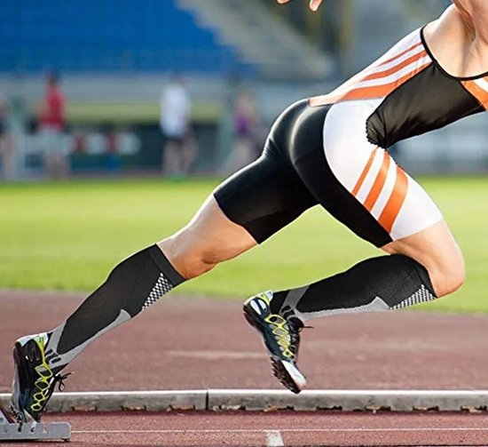 Chaussettes de compression Premium - Chaussettes de compression pour Voyages et sports - Taille 39-42 - Zwart