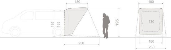 VAUDE - Drive Van Trunk - Linen - Auto-tent / Voortent / Luifel van Vaud — afbeelding 3