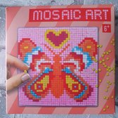 Mozaiek knutsel setje, vlinder, Mosaic art, DIY, pixel art