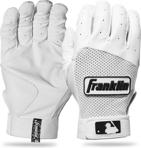 Franklin Sports Shok-Sorb X 20966F2 Gants de frappeur, noir/noir, adulte