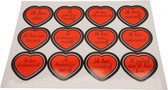 Joy in my Heart - Affirmatiestickers - complimentenstickers - jezelf liefhebben - zelfvertrouwen - Stickervel 12 stuks van 30 mm - Type 2