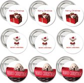 9 Buttons Christmas Dogs - kerst - button - hond - labrador - pup - retriever - christmas - feestdagen