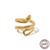 Soraro Slang Ring | 18K Goldplated | Goudkleurig | Snake | Elegante Ring | Dames Ring | Klemring | Vrouwen Cadeau | Moederdag | Moederdag cadeau