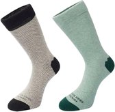 OneTrippel - Healthy Seas Socks - Sokken - Sokken Heren - 2 Paar - Saury & Calico - EUR maat 41 46