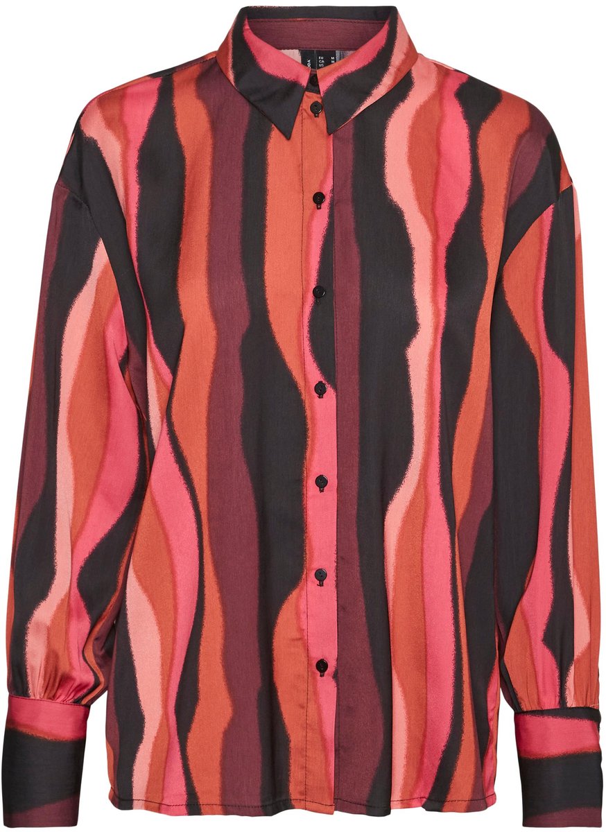 Vero Moda Blouse Vmelly L/s Shirt Wvn Btq 10297668 Red Ochre/elly Dames Maat - XS