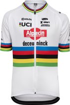 Kids Fietsshirt ALPECIN-DECEUNINCK WERELDKAMPIOEN MATHIEU VAN DER POEL KALAS Maat 140