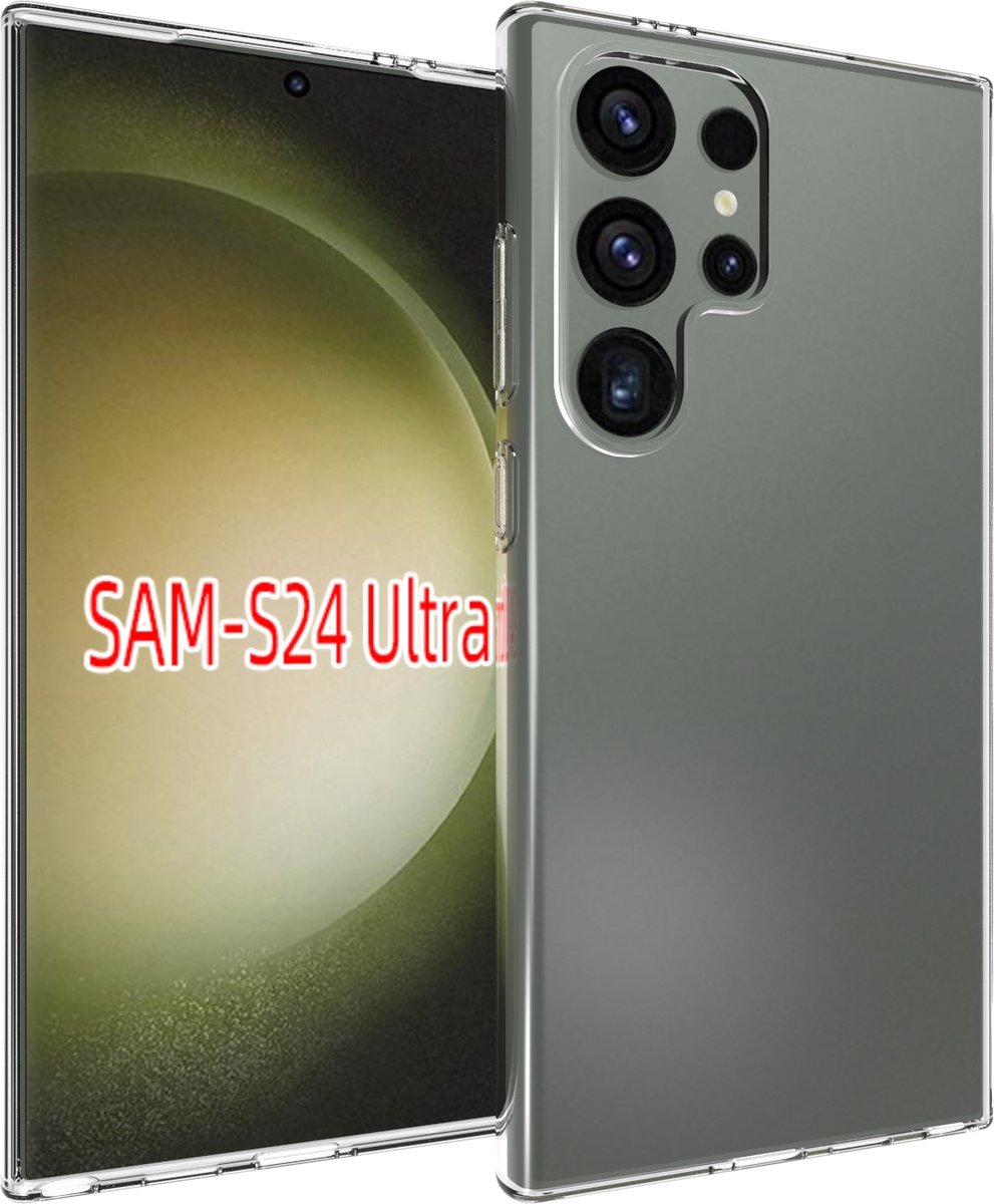 Fonu Transparant siliconen Geschikt Voor Samsung S24 Ultra hoesje