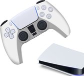 Gadgetpoint | Siliconen Game Controller(s) Hoesjes | Performance Antislip Skin Beschermhoes | Softcover Grip Case | Accessoires geschikt voor Playstation 5 - PS5 | Grip Wit