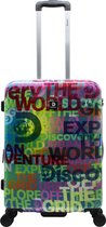 Discovery Harde Koffer / Trolley / Reiskoffer - 67 cm (Medium) - Explore The World - Bedrukt