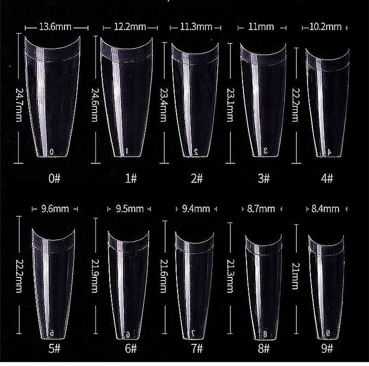 Goedkoopste T-Vormige -Nagel Tips -Kort Opzetstukje - Clear - 500 stuks - Tips Nail Extension- False Tips plaknagels – Nageltips - Acrylnagels – Gelnagels -Polygel - Polyacryl