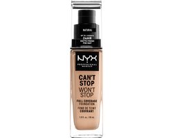 Nyx Professional Makeup Can't Stop Won't Stop Foundation - Natural - Volledig Dekkende Foundation - Medium