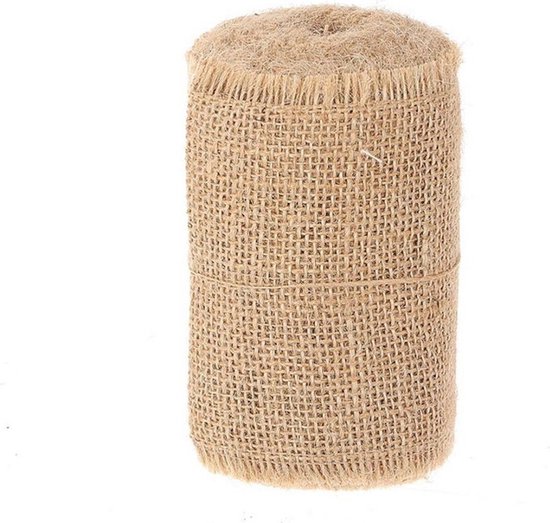 HBX Natural Living Ruban de Décoration - jute - rouleau - 500 x 10 cm - tissu de ruban de décoration - passe-temps